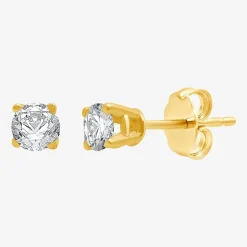 Classic Collection 1/4 CT. T.W. Natural White Diamond 10K Gold 3.2mm Stud Earrings