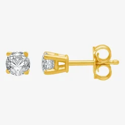 Classic Collection 1/4 CT. T.W. Natural White Diamond 10K Gold 3.2mm Stud Earrings