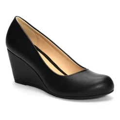 CL by Laundry Nima Womens Round Closed Toe Wedge Heel Pumps