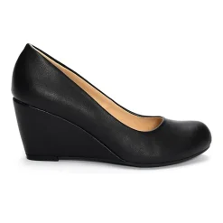 CL by Laundry Nima Womens Round Closed Toe Wedge Heel Pumps