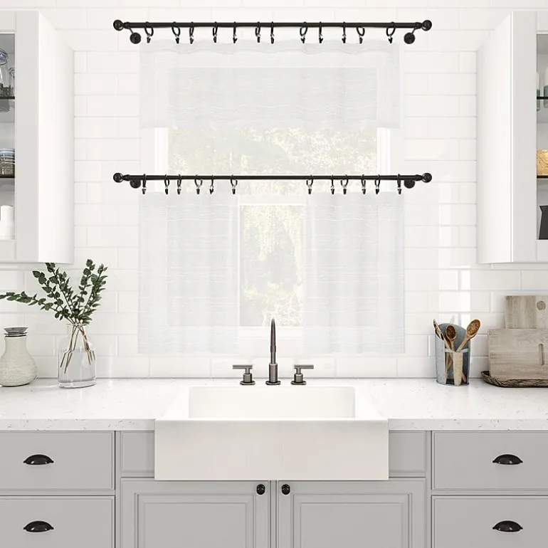 Clean Window Aya 2-pc. Rod Pocket Window Tier