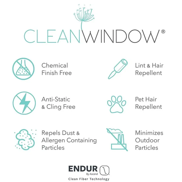 Clean Window Aya Rod Pocket Tailored Valance