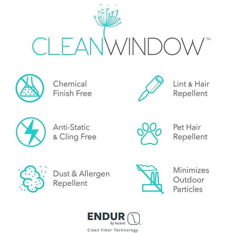 Clean Window Clean Window Textured Slub Stripe Rod Pocket Sheer Single Curtain Panel