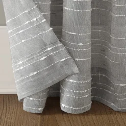 Clean Window Clean Window Textured Slub Stripe Rod Pocket Sheer Single Curtain Panel