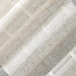 Clean Window Twill Stripe Anti-Dust Rod Pocket Sheer Single Curtain Panel