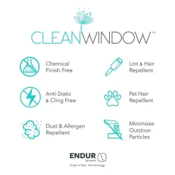 Clean Window Twill Stripe Anti-Dust 2-pc. Rod Pocket Window Tier