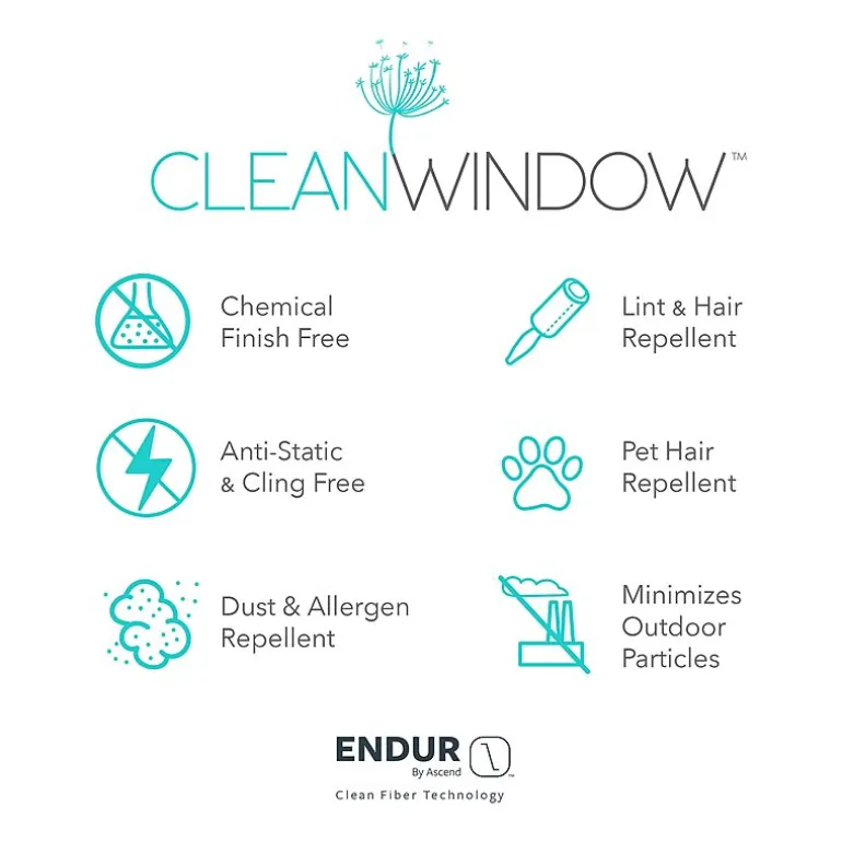Clean Window Twill Stripe Anti-Dust 2-pc. Rod Pocket Window Tier