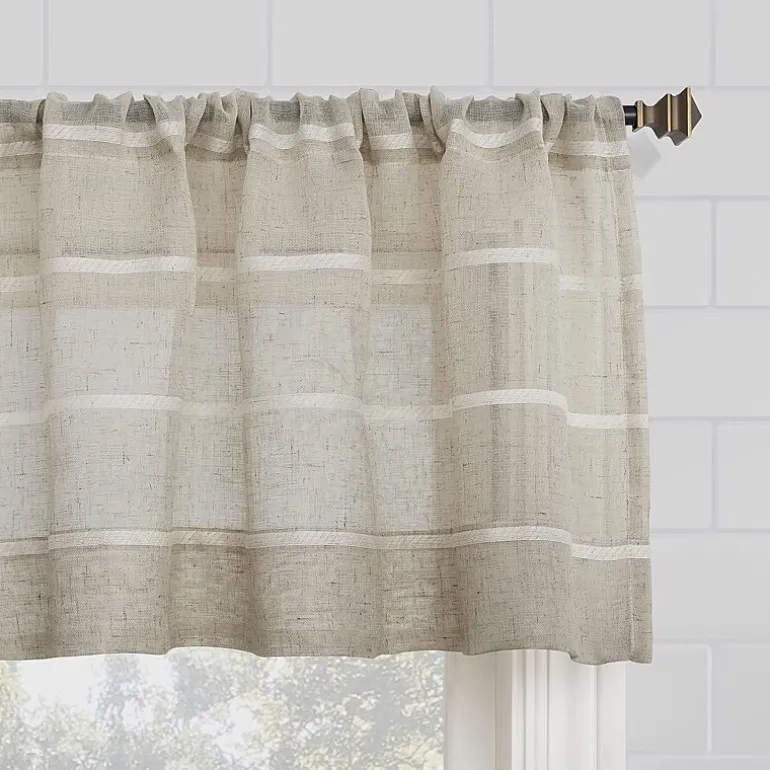Clean Window Twill Stripe Anti-Dust 2-pc. Rod Pocket Window Tier
