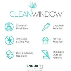 Clean Window Waffle Texture Anti-Dust Rod Pocket Light-Filtering Single Curtain Panel