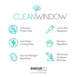 Clean Window Waffle Texture Anti-Dust Rod Pocket Light-Filtering Single Curtain Panel