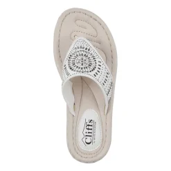 Cliffs by White Mountain Womens Cienna Slide Sandals