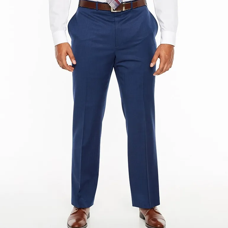 Collection by Michael Strahan Blue Texture Classic Fit Suit Pants - Big and Tall