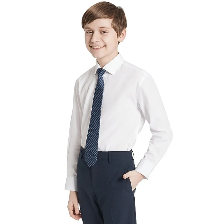 Collection By Michael Strahan Big Kid Boys Long Sleeve Spread Collar Shirt + Tie Set