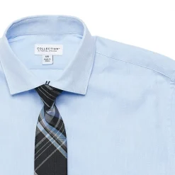 Collection By Michael Strahan Big Kid Boys Long Sleeve Spread Collar Shirt + Tie Set