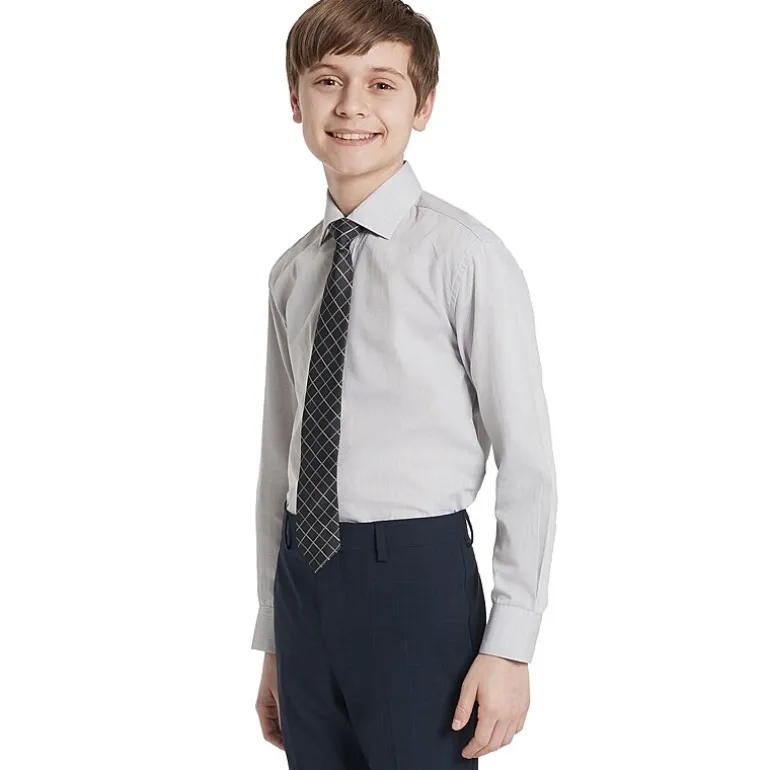 Collection By Michael Strahan Big Kid Boys Long Sleeve Spread Collar Shirt + Tie Set