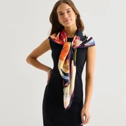 Collection Xiix Exploded Blooms Floral Square Scarf