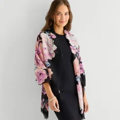 Collection Xiix Painterly Floral Oblong Scarf