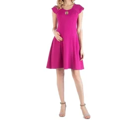24/7 Comfort Apparel Dress with Keyhole Neck