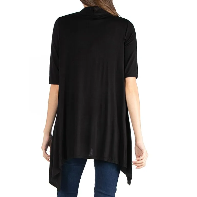 24/7 Comfort Apparel Loose Fit Open Front Cardigan