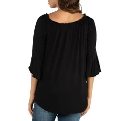 24/7 Comfort Apparel-Maternity Womens Round Neck 3/4 Sleeve Tunic Top