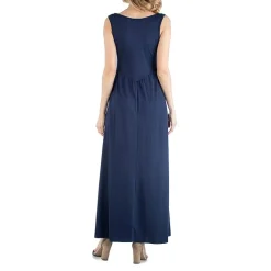 24/7 Comfort Apparel Maxi Sleeveless Dress with Pockets
