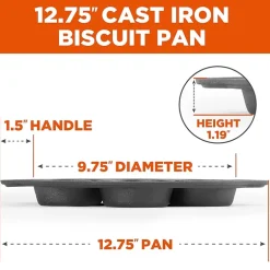 Commercial Chef Biscuit 12" Cake Pan