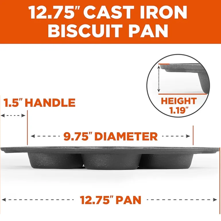 Commercial Chef Biscuit 12" Cake Pan