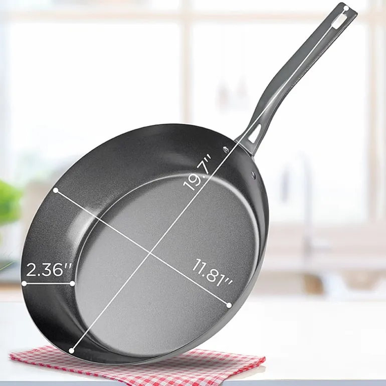 Commercial Chef Carbon 12 Inch Non-Stick Steel Skillet
