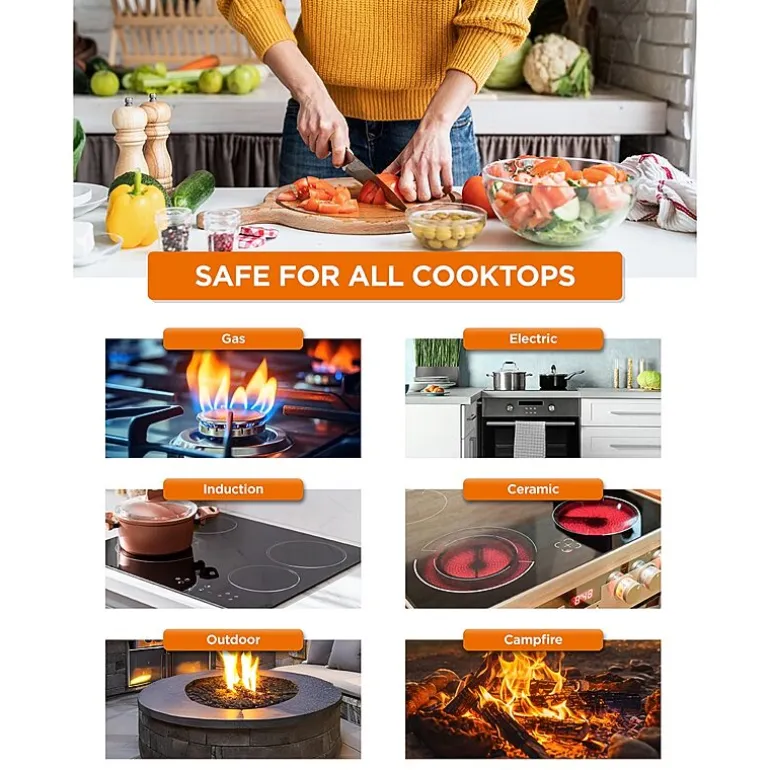 Commercial Chef Carbon 12 Inch Non-Stick Steel Skillet