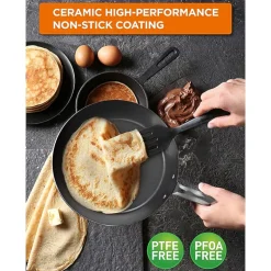 Commercial Chef Carbon 12 Inch Non-Stick Steel Skillet