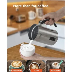 Commercial Chef Milk Frother Electric Milk Steamer Stainless Steel Automatic 120V