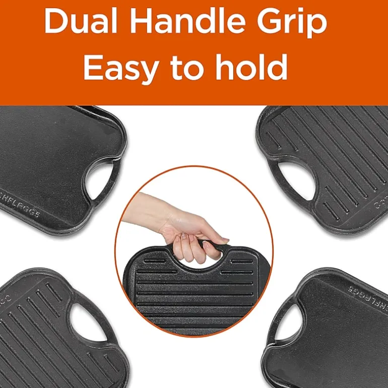 Commercial Chef Reversible Grill Cast Iron Grill Pan