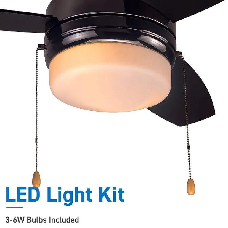 Commercial Cool 42” Modern Ceiling Fan With Lights Cools Up To 175 Sq Ft With Reversible Dual Finish Blades