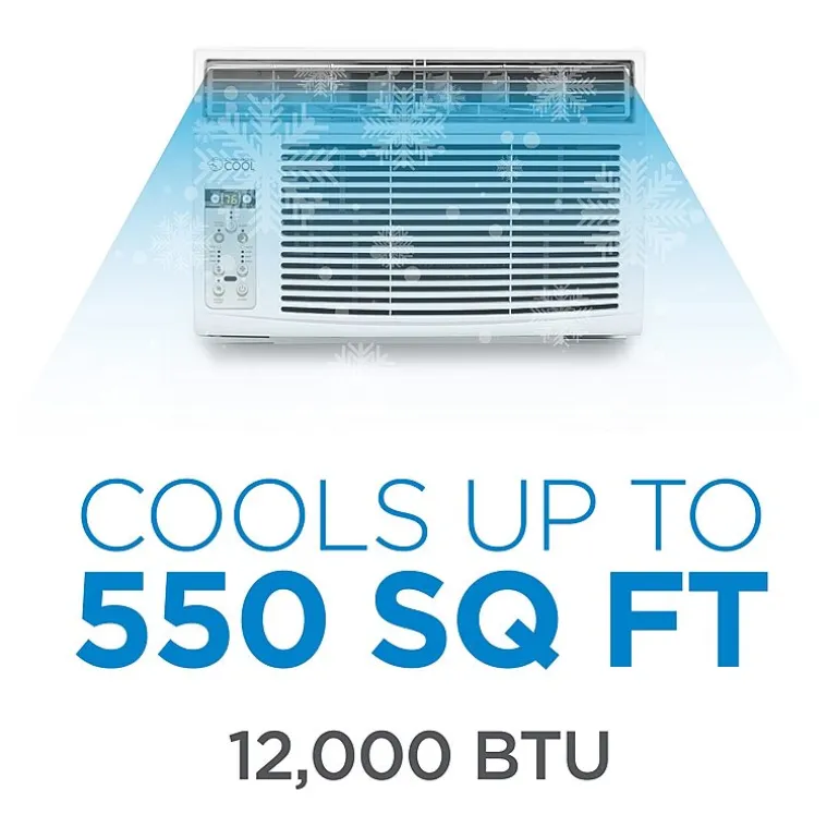 Commercial Cool Window AC 12,000 BTU with Remote Control & Electronic Controls up to 550 Sq. Ft.