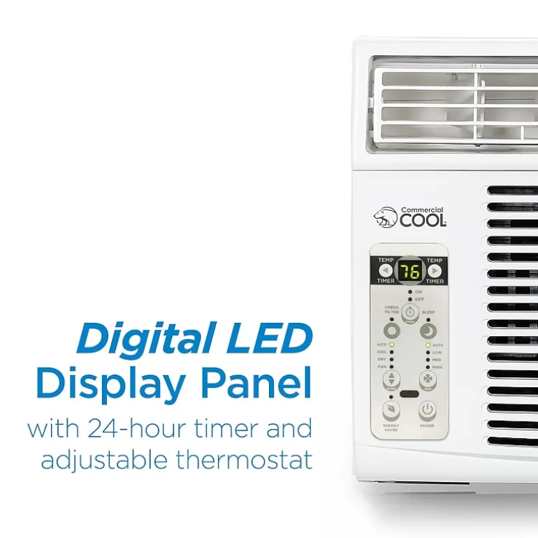 Commercial Cool Window AC 12,000 BTU with Remote Control & Electronic Controls up to 550 Sq. Ft.
