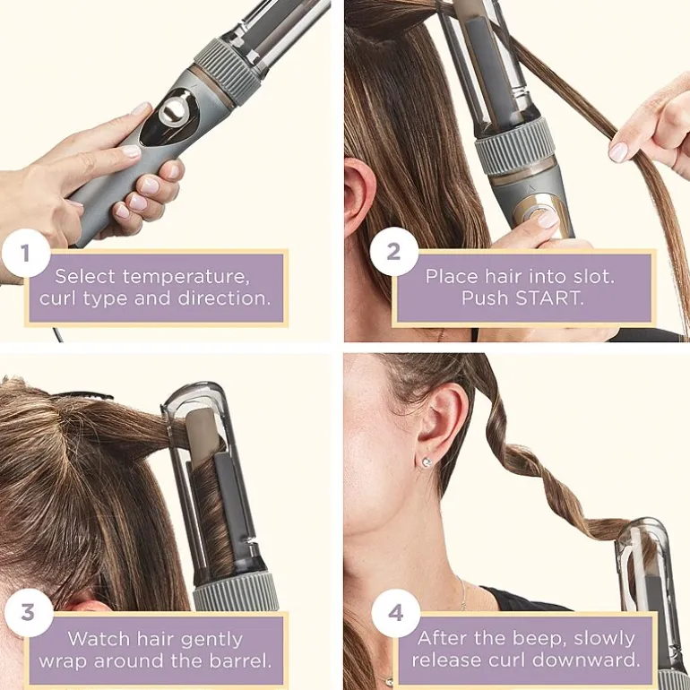 Conair Curl Secret Auto Curler Ceramic Fast Heating Curling Iron