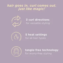 Conair Curl Secret Auto Curler Ceramic Fast Heating Curling Iron