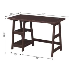 Convenience Concepts Designs2go Office And Library Collection Writing Desk