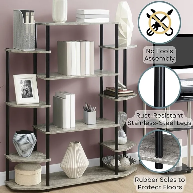 Convenience Concepts Designs2go Office And Library Collection 10-Shelf Bookcase