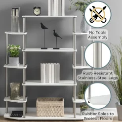 Convenience Concepts Designs2go Office And Library Collection 10-Shelf Bookcase