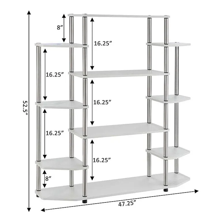 Convenience Concepts Designs2go Office And Library Collection 10-Shelf Bookcase