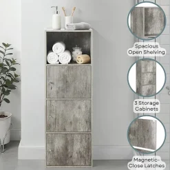 Convenience Concepts Extra Storage 3 Door Cabinet