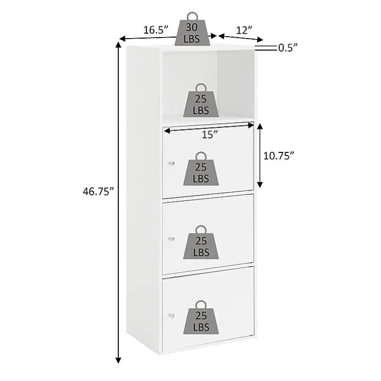 Convenience Concepts Extra Storage 3 Door Cabinet