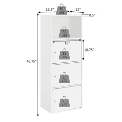 Convenience Concepts Extra Storage 3 Door Cabinet