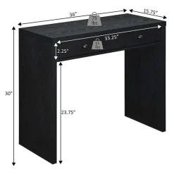 Convenience Concepts Northfield Office And Library Collection Writing Desk