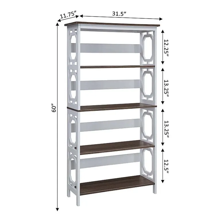 Convenience Concepts Omega Office + Library Collection 5-Shelf Bookcase