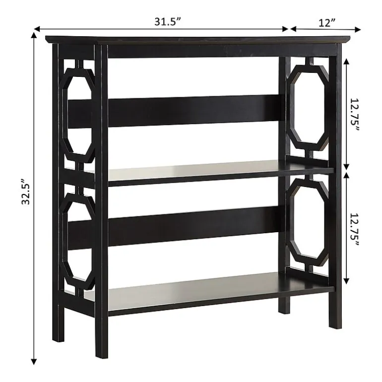 Convenience Concepts Omega Office + Library Collection 3-Shelf Bookcase