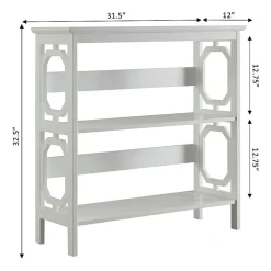 Convenience Concepts Omega Office + Library Collection 3-Shelf Bookcase