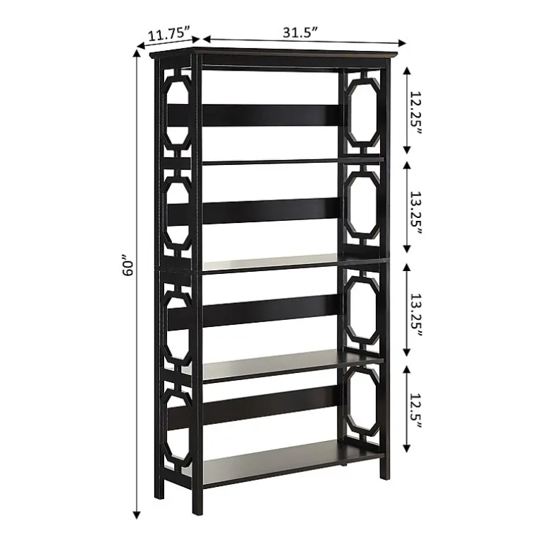 Convenience Concepts Omega Office + Library Collection 5-Shelf Bookcase