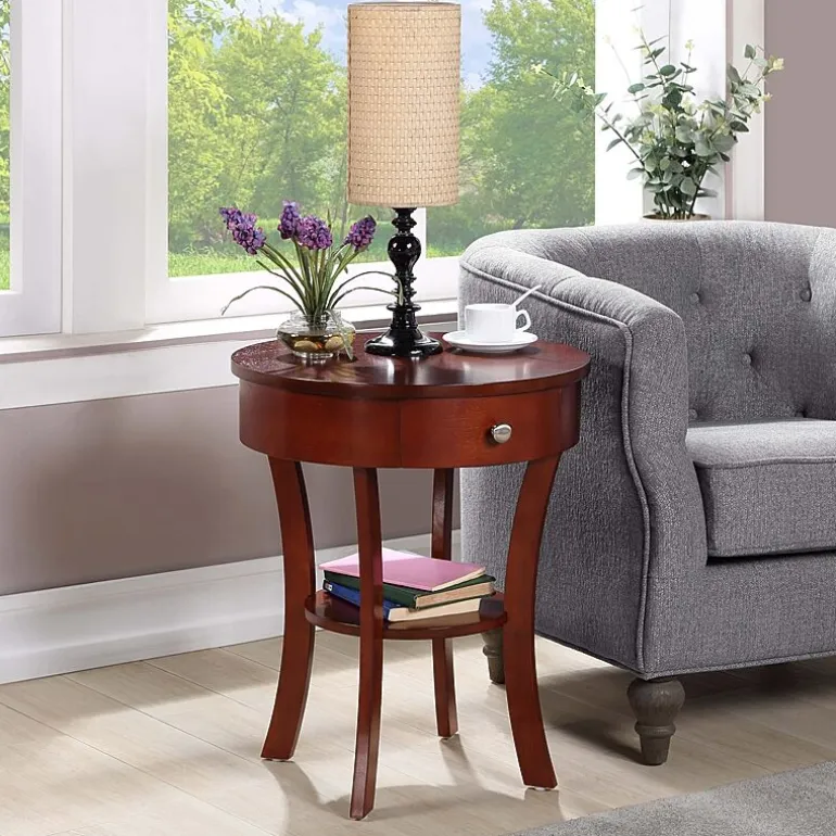 Convenience Concepts Schaffer Living Room Collection Storage 1-Drawer End Table